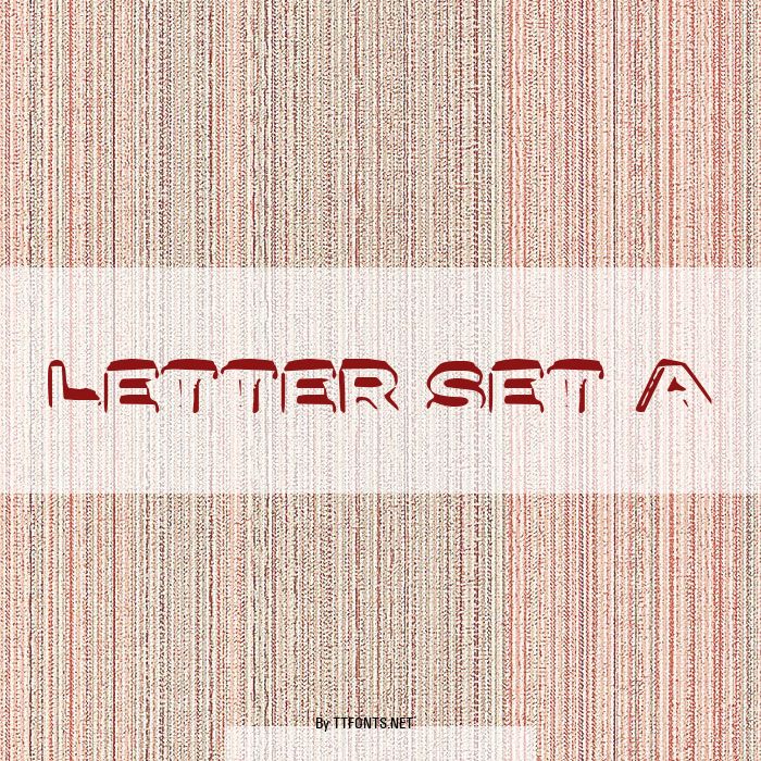 Letter Set A example